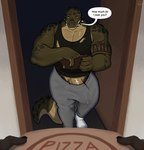 Rating: e
ID: 5241754
Date: 2024-12-14 01:22:00 -0500
Status: active
Score: 610
absurd_res accident accidental_exposure answering_door anthro axel_(howlitebadger) big_muscles big_penis bluesh bottomwear bulge clothed clothing collar container crocodilian delivery_(commerce) delivery_employee detailed_bulge dialogue down_the_leg_bulge duo first_person_view food_delivery front_view fully_clothed genital_outline genitals green_body green_scales hi_res humanoid_genitalia humanoid_penis male muscular muscular_anthro muscular_male oblivious pants pecs penis penis_base penis_outline pizza_box pizza_delivery reptile scales scalie shirt speech_bubble spiked_collar spikes tank_top tight_bottomwear tight_clothing tight_pants topwear wallet post #5241754