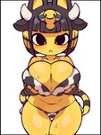 3:4 :< alternate_costume animal_crossing animal_ears animal_print animal_print_bikini ankha_(animal_crossing) anthro bangs big_breasts bikini black_eyes black_hair blonde_hair blunt_bangs blush bob_cut bodily_fluids breast_squeeze breasts butt cat_tail clothed clothing cow_print cow_print_bikini domestic_cat egyptian fake_cow_ears fake_cow_horns fake_ears fake_horns felid feline felis female fukurou_ya hair hi_res holding_breast horn looking_at_viewer mammal mouth_closed multicolored_hair nintendo pattern_bikini pattern_clothing pattern_swimwear short_hair side-tie_bikini side-tie_clothing side-tie_swimwear simple_background solo squeezing string_bikini sweat swimwear tied_bikini tied_clothing two-piece_swimsuit white_background yellow_body