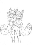 anthro archie_comics big_breasts bikini breasts canid canine canis clothing digital_media_(artwork) duo english_text female female/female fur hair hi_res leeta_wolf lyco_wolf mammal monochrome sega sibling_(lore) sister_(lore) sisters_(lore) sonic_the_hedgehog_(archie) sonic_the_hedgehog_(comics) sonic_the_hedgehog_(series) superbunnygt swimwear text twins_(lore) two-piece_swimsuit wolf