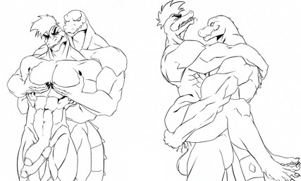 Rating: e
ID: 5774505
Date: 2025-08-12 18:07:57 -0400
Status: pending
Score: 9
abs anonymous_artist anthro biceps bodily_fluids cum duo erection feral five_nights_at_freddy's five_nights_at_freddy's:_security_breach from_behind_position frottage genital_fluids genitals helm_(connivingrat) hi_res humanoid male male/male montgomery_gator obliques pecs penile penis penises_touching restrained saliva scottgames sex size_difference stand_and_carry_position standing standing_sex steel_wool_studios tongue triceps post #5774505