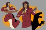 Rating: s
ID: 5264738
Date: 2024-12-25 09:12:45 -0500
Status: active
Score: 6
beef black_body black_hair black_scales business_attire business_suit businesswear cellphone claws clothed clothing dinosaur dinosquad dromaeosaurid electronics feral food hair hi_res holding_object human long_hair male mammal markings meat mid_transformation necktie open_mouth phone plate prehistoric_species red_body red_hair red_scales reptile roybattyrabbit scales scalie sharp_teeth signature silhouette simple_background smile solo steak striped_markings stripes suit tan_body tan_scales teeth theropod velociraptor victor_veloci post #5264738