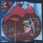 1:1 2023 after_transformation afurreak air_puff artist_name belly big_belly big_butt blue_text blush butt clothing dated eyes_closed feral furaffinity furaffinity_logo generation_5_pokemon hat headgear headwear hi_res hose_in_butt hose_inflation huge_belly hyper hyper_belly inflation inflation_fetish japanese_text motion_lines nintendo onomatopoeia parade_float patreon patreon_logo pink_clothing pink_hat pink_headwear pokemon pokemon_(species) rosa_(pokemon) scolipede sound_effects stretching team_plasma text twitter twitter_logo