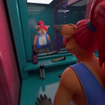 1:1 3d_(artwork) 3d_animation aeril_(helios) animated animation_meme anthro bangs bathroom biped blender_(artwork) blender_cycles bottomless bra breasts canid canine cheval_lachance clothed clothing cold dialogue digital_media_(artwork) female female_anthro fox fur hair inviting jumpscare looking_at_viewer looking_back mammal meme mirror mirror_reflection mmad orange_body orange_fur orange_skin ponytail red_hair reflection short_playtime solo sound sports_bra standing turning_around underwear webm white_body white_fur winter yellow_eyes