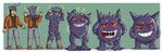 absurd_res clothing generation_1_pokemon gengar goo_transformation hat headgear headwear hi_res human male mammal mind_control nintendo pokemon pokemon_(species) regulartf ringed_eyes simple_background solo transformation