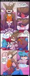 6_panel_comic absurd_res anal anal_penetration animal_genitalia animal_penis anthro anthro_on_anthro anthro_penetrated anthro_penetrating anthro_penetrating_anthro anus balls bedroom_eyes blue_body blue_fur blurred_background blush bottomless bottomless_anthro bottomless_male brown_eyes canid canine canine_genitalia canine_penis cheek cheek_tuft clothed clothing collar comic cowgirl_position dialogue domestic_cat duo ears_back english_text erection facial_tuft fangs felid feline felis femboy fennec_fox fox from_front_position fur genitals green_eyes grey_body grey_fur half-closed_eyes hi_res humanoid_genitalia humanoid_penis hybrid internal jay-r jay-r_(character) knot knot_in_sheath male male/male male_penetrated male_penetrating male_penetrating_male mammal multicolored_body multicolored_fur narrowed_eyes on_bottom on_top open_mouth open_smile page_(jay-r) penetration penile penile_penetration penis penis_in_ass perineum pivoted_ears profanity prostate seductive sex sheath shirt smile smirk smug smug_face smug_grin sound_effects speech_bubble t-shirt tank_top teeth text topwear translated true_fox tuft two_tone_body two_tone_fur url white_body white_fur