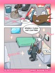 3:4 clothed clothing comic dialogue diggersby digital_media_(artwork) english_text fur generation_6_pokemon goopyarts hi_res lagomorph male mammal nintendo plantigrade pokemon pokemon_(species) smile solo teeth text