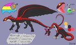 5:3 adderrod amon_blackdawn anthro blury dragon duo felid feline feral hi_res humanoid lgbt_pride male mammal model_sheet mythological_creature mythological_scalie mythology pansexual pansexual_pride_colors pantherine pride_colors scalie size_difference solo stripes tail tiger venom