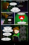 absolutedream absurd_res anthro asriel_dreemurr boss_monster_(undertale) bovid caprine chara_(undertale) clothing comic dialogue digital_media_(artwork) english_text fangs fur green_clothing group heart_symbol hi_res horn human long_ears male mammal pattern_clothing striped_clothing stripes teeth text undertale undertale_(series) white_body white_fur