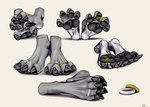 absurd_res barefoot claws digit_ring feet foot_fetish hi_res jewelry machine muffinvinvin paws protogen ring soles talus toe_ring toes tops