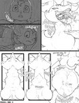 2017 almost_fully_inside anthro belly big_belly bodily_fluids breasts comic delphox digestion_noises drooling female feral fidchellvore generation_4_pokemon generation_6_pokemon ingrid_(fidchellvore) internal larger_anthro larger_female larger_pred male monochrome navel neck_bulge nintendo oral_vore pokemon pokemon_(species) saliva scarf shinx size_difference smaller_female smaller_feral smaller_male smaller_prey swallowing vore