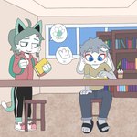 Rating: s
ID: 4956140
Date: 2024-08-01 08:23:47 -0400
Status: active
Score: 4
1:1 4bfox accessory anthro bag beverage blue_eyes book bubble_tea clothing domestic_cat duo english_text felid feline felis furniture green_eyes green_hair grey_hair hair hair_accessory hi_res lagomorph leporid library male mammal paws rabbit sitting stool studying tail text topwear post #4956140