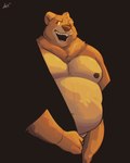 Rating: q
ID: 4306728
Date: 2023-09-22 10:01:27 -0400
Status: active
Score: 25
anthro bear belly brown_body brown_fur chromatic_aberration covering covering_crotch fupa fur hi_res lloyd6675 male mammal moobs nipples one_eye_closed open_mouth open_smile overweight overweight_anthro overweight_male portrait simple_background smile solo three-quarter_portrait warm_colors warm_lighting post #4306728