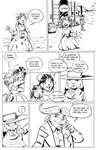 alcelaphine antelope anthro bovid clothing comic cowboy_hat daughter_(lore) dialogue english_text female gnu group hat headgear headwear hi_res hug jamil_gonzalez jasper_gold_(character) lagomorph leporid male mammal monochrome mother_(lore) mother_and_child_(lore) mother_and_daughter_(lore) murid murine parent_(lore) parent_and_child_(lore) parent_and_daughter_(lore) poncho rabbit rodent text the_tale_of_jasper_gold town western wheat wheat_in_mouth wild_west