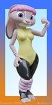 3d_(artwork) absurd_res accessory anthro blender_cycles breasts clothed clothing comorito digital_media_(artwork) dipstick_ears disney ear_markings ears_back feet female flexing glistening glistening_clothing glistening_legwear headband hi_res judy_hopps lagomorph latex latex_clothing latex_leggings latex_legwear latex_leotard leg_warmers leggings legwear leotard leporid looking_at_viewer mammal multicolored_body multicolored_ears pivoted_ears purple_eyes rabbit simple_background solo toeless_legwear toes two_tone_body zootopia