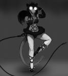 2019 alternative_fashion american_opossum anthro ballerina ballet biped black_hair bottomwear clothing dance_shoes dancewear dancing en_pointe eyewear female flats_(shoes) footwear front_view glasses goth gothicsiamese greyscale hair hi_res hladilnik inverted_pentagram legwear long_hair long_tongue looking_at_viewer mammal marsupial marylin_(hladilnik) monochrome navel occult_symbol pentagram pointe_shoes scary_shiny_glasses shoes skirt solo symbol tights tongue tutu whip