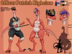 2019 4:3 anthro balls claws club_(weapon) digitigrade dinosaur dinosaurs_inc. foreskin genitals hide_lanoro humanoid_genitalia humanoid_penis long_neck male melee_weapon model_sheet nightstick nipples non-mammal_balls non-mammal_foreskin non-mammal_nipples patrick_highclaw penis police police_officer prehistoric_species reptile sauropod sauropodomorph scalie shaded slightly_chubby soft_shading solo stenonychosaurus tail theropod toe_claws trias troodon troodontid vein veiny_penis weapon