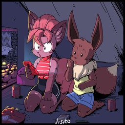 Rating: s
ID: 5731076
Date: 2025-07-24 10:26:30 -0400
Status: active
Score: 5
6_tails anthro athletic_wear beady_eyes beverage beverage_can black_eyes blush blush_stickers bottomwear breasts brown_body brown_fur camping chips_(food) clothing denim denim_bottomwear denim_clothing denim_shorts dipstick_tail duo eevee electronics eyelashes female food fur generation_1_pokemon gym_bottomwear gym_shorts hi_res jisito lamp lantern leg_markings male markings multi_tail neck_tuft nintendo notebook pattern_clothing pattern_shirt pattern_topwear pencil phone pokemon pokemon_(species) pokemorph pose potato_chips red_clothing red_shirt red_topwear shirt shorts socks_(marking) soda striped_clothing striped_shirt striped_topwear stripes surprised_expression sweater tail tail_markings tent topwear tuft turtleneck vulpix waterfall yellow_clothing yellow_shirt yellow_topwear post #5731076