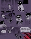 2024 ambiguous_gender anthro arachnid arthropod aveloka biped bovid caprine clothed clothing comic cult_of_the_lamb cultist detailed_background dialogue digital_drawing_(artwork) digital_media_(artwork) don't_starve duo english_text fully_clothed hi_res horn klei_entertainment lamb_(cult_of_the_lamb) mammal massive_monster_(studio) outside plant sheep speech_bubble spider text trap_(contrivance) trapped_in_net tree webber