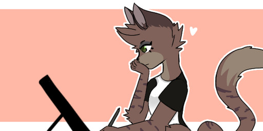 Rating: s
ID: 5660250
Date: 2025-06-22 12:07:33 -0400
Status: active
Score: 2
ambiguous_gender animal_ears anthro arm_tuft banner banner_image biped brown_body brown_fur cat_tail clothing digital_media_(artwork) domestic_cat drawing_tablet elbow_tuft eyeshadow felid feline felis female female_(lore) fur fuzzy green_eyes grey_eyes hair half-closed_eyes hand_on_mouth head_tuft heart_symbol hi_res holding_object linamenlite long_image long_sleeves makeup mammal markings narrowed_eyes neck_tuft officialcat outline pink_background pointy_ears prick_ears raised_tail shirt side_view simple_background solo striped_body striped_fur striped_markings stripes tabby_cat tablet tablet_pen tail theofficialcat topwear tuft wide_image post #5660250