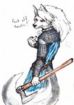 Rating: s
ID: 5541995
Date: 2025-05-01 14:54:30 -0400
Status: active
Score: 45
absurd_res angry anthro anxiousboar axe bearded_axe canid canid_demon canine canis demon female gesture hand_gesture hellhound helluva_boss hi_res holding_melee_weapon holding_object holding_weapon knight line_art loona_(helluva_boss) mammal medieval melee_weapon middle_finger mythological_canine mythological_creature mythology painting_(artwork) solo traditional_media_(artwork) viking warrior watercolor_(artwork) weapon wolf post #5541995