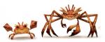 ambiguous_gender arthropod black_eyes claws crustacean digital_media_(artwork) digital_painting_(artwork) duo generation_1_pokemon kingler krabby looking_at_viewer marine nintendo piper_thibodeau pokemon pokemon_(species) simple_background white_background