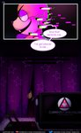 2020 anthro big_bow_tie black_background blush bow_tie buckteeth close-up clothed clothing comic comic_panel curtains dialogue electronics ellipsis english_text eyelashes fingers five_nights_at_freddy's five_nights_at_freddy's:_help_wanted fnaf_vr_help_wanted furniture glitch glitchtrap half-closed_eyes heart_symbol hi_res lagomorph leporid littlegeecko long_whiskers male mammal monitor motion_lines narrowed_eyes open_mouth pink_eyes rabbit scottgames simple_background smile solo speech_bubble stage_curtains standing switch_(device) table tan_body teeth text url whiskers