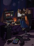 Rating: s
ID: 5554024
Date: 2025-05-06 21:30:10 -0400
Status: active
Score: 4
2018 anthro antlers black_eyes black_hooves brown_body brown_fur brown_hair brutalmoose brutalmoose_(artist) chair clothing computer computer_keyboard computer_monitor container cup deer ear_piercing electronics fur furniture gauged_ear grey_inner_ear hair half-closed_eyes hi_res holding_container holding_cup holding_mug holding_object hooves horn keyboard_instrument looking_at_viewer male mammal moose mug musical_instrument narrowed_eyes new_world_deer office_chair on_chair orange_clothing orange_shirt orange_topwear piercing shirt sitting solo tan_antlers topwear post #5554024