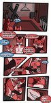 1:2 2017 animal_genitalia anthro biped canid cobalt_(tatsuchan18) collar comic detailed_background dialogue duo english_text eyes_closed fenrir_(tatsuchan18) fur genitals hair hi_res male mammal open_mouth sheath speech_bubble standing tatsuchan18 text