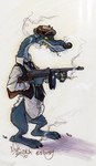 Rating: s
ID: 3669532
Date: 2022-11-04 01:26:37 -0400
Status: active
Score: 4
2010 anthro blue_body blue_fur cigarette cigarette_in_mouth claws clothing collared_shirt disney dress_shirt fangs fur gun hat headgear headwear holding_cigarette holding_gun holding_object holding_ranged_weapon holding_weapon least_weasel male mammal mustelid musteline necktie nick_bondra object_in_mouth phraggle plantigrade ranged_weapon sharp_teeth shirt signature smoke smoking solo submachine_gun teeth thompson_gun toon_patrol topwear traditional_media_(artwork) true_musteline vest weapon weasel wheezy whiskers who_framed_roger_rabbit yellow_teeth post #3669532