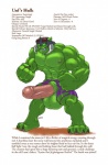 abs animal_genitalia anthro balls biceps big_balls big_muscles big_penis bottomwear claws clothed clothing digital_media_(artwork) english_text erection felid fur genitals gideon gideon's_bestiary glans green_balls green_body green_fur hi_res horn huge_balls huge_muscles huge_penis hulk humanoid_genitalia humanoid_penis hyper hyper_balls hyper_genitalia hyper_penis male mammal marvel muscular muscular_anthro muscular_male nipples pants pecs penis pink_glans pink_penis sheath solo teeth text toe_claws topless torn_clothing unf'r_hulk vein veiny_muscles