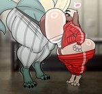 2024 3_toes 4_toes anthro areola beastars big_breasts big_butt big_penis biped blurred_background blush blush_lines bottomwear bottomwear_down breast_play breasts brown_body brown_fur butt butt_cleavage canid canine canis clothed clothing countershade_torso countershading dark_areola derius digital_media_(artwork) digitigrade duo emanata erection eyelashes feet female food fur genitals grey_body grey_fur hi_res huge_breasts huge_butt hyper hyper_breasts ineffective_clothing kyuu_(beastars) lagomorph larger_anthro larger_male legoshi_(beastars) leporid looking_up male male/female mammal nipples pants pants_down partially_clothed penis photo_background photography_(artwork) rabbit red_clothing sex short_stack side_view size_difference smaller_anthro smaller_female standing tail thick_thighs titfuck toes topwear white_body white_fur wide_hips wolf