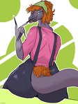 Rating: s
ID: 5600344
Date: 2025-05-26 17:11:29 -0400
Status: active
Score: 9
2025 5_fingers abstract_background anthro artist_name big_butt blue_eyes brown_hair butt cavemanon_studios claws clothing digital_drawing_(artwork) digital_media_(artwork) dinosaur eyelashes feathered_dinosaur feathered_scalie feathered_tail feathers female finger_claws fingers fossil_fuel_(sg_mod) grey_body grey_scales hair hi_res kerchief long_claws long_tail looking_at_viewer looking_back looking_back_at_viewer one_eye_closed orange_body orange_feathers overalls prehistoric_species reptile ruth_carlisle scales scalie short_hair sitting smile snoot_game snout solo tail text therizinosaurid therizinosaurus theropod tongue tongue_out watermark wink winking_at_viewer yeik_art post #5600344