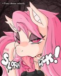 absurd_res anthro bat_pony bodily_fluids cutie_mark duo equid fellatio female first_person_view flutterbat_(mlp) fluttershy_(mlp) forked_tongue friendship_is_magic hair hasbro hi_res male male/female mammal my_little_pony oral penile pink_eyes pink_hair ponporio saliva sex solo_focus teeth tongue toothy_fellatio