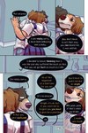 2:3 bastriw bodily_fluids brown_eyes canid canine canis clothing comic crying dani_(bastriw) dialogue domestic_dog english_text female fernando_(bastriw) hi_res hug male mammal reconciliation tears tears_of_joy text url yellow_eyes