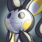 1:1 animate_inanimate big_ears black_eyes bust_portrait clothing digital_media_(artwork) emolga generation_5_pokemon hand_on_face icon inflatable latex latex_body latex_clothing latex_skinsuit living_inflatable low_res nintendo permagrin permanent_smile pokemon pokemon_(species) pool_toy portrait posexe seam_(sewing) shaded simple_background skinsuit soft_shading solo three-quarter_view tight_clothing