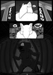 anthro bars cage comic crowd digital_media_(artwork) female generation_1_pokemon group hi_res hypno_(pokemon) monochrome nidoqueen nintendo plot_twist pokemon pokemon_(species) prison prisoner queenie_(shoutingisfun) shoutingisfun standing