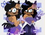 Rating: s
ID: 5388306
Date: 2025-02-21 14:39:39 -0500
Status: active
Score: 44
alternate_hairstyle alternative_fashion anthro archie_comics black_coded black_hair bottomwear breasts brown_body brown_fur butt cheek_tuft clothed clothing curvy_figure dark_body dark_skin darkwolfhybrid dipstick_ears dress ear_markings ear_piercing ear_ring ear_tuft effects eyelashes facial_tuft felid feline female fur gesture gloves gloves_(marking) gold_(metal) green_eyes hair hand_behind_back hand_gesture handwear heart_symbol hi_res hoop_ear_ring inner_ear_fluff jewelry lips looking_at_viewer lynx mammal markings multicolored_ears multiple_images nicole_the_lynx pants piercing poofy_hair redesign ring_piercing sega side_boob small_tail smile solo sonic_the_hedgehog_(archie) sonic_the_hedgehog_(comics) sonic_the_hedgehog_(series) tail thick_thighs tight_bottomwear tight_clothing tight_pants tuft v_sign wide_eyed post #5388306
