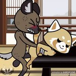 1:1 2021 2d_animation 4rchf1end age_difference aggretsuko ailurid animated anthro big_penis black_eyes blush breasts cheating_wife cross-popping_vein detailed_background duo erect_nipples female female_penetrated from_behind_position furniture genitals haida_(aggretsuko) hi_res hyena infidelity inside interspecies koyra male male/female male_penetrating male_penetrating_female mammal mature_female nipples older_female on_model on_table penetration penile penile_penetration penis penis_in_pussy red_panda retsuko's_mother sanrio sex short_playtime side_view spotted_hyena standing standing_sex table thrusting torso_grab vaginal vaginal_penetration white_ears