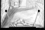 3:2 alius_corsac anthro balls bucket canid canine container corsac_fox digitigrade door fox genitals hi_res humanoid_genitalia humanoid_penis male mammal monochrome nude penis prison prison_cell prisoner sleep_deprived solo true_fox uncomfortable volatus