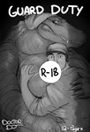 2023 alligator alligatorid anthro bedroom_eyes big_breasts biped breast_grab breasts claws comic cover cover_art cover_page crocodilian digital_media_(artwork) doctordj duo english_text female finger_claws greyscale hand_on_breast hi_res huge_breasts human human_on_anthro interspecies larger_anthro larger_female male mammal monochrome narrowed_eyes olivia_(doctordj) reptile scalie seductive sharp_teeth size_difference smaller_human smaller_male teeth text