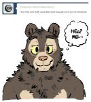 2013 anthro artdecade ask_blog bear black_eyes bust_portrait english_text fluffy front_view looking_at_viewer low_res male mammal portrait simple_background sloth_bear smile solo text thought_bubble tumblr ursine white_background willy_(artdecade) yellow_sclera