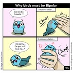 1:1 2024 ambiguous_gender angry art_of_emm bite blue_body blush bodily_fluids comic cross-popping_vein crying dialogue digital_drawing_(artwork) digital_media_(artwork) disembodied_hand english_text female_(lore) feral happy human jessie_(art_of_emm) mammal parrotlet sad scandalous_six sound_effects tears text url