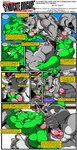 2006 abs absurd_res anal anal_fingering anthro balls bodily_fluids chuck_(braford) comic cum cumshot duo ejaculation english_text fellatio fingered_while_fellating fingering genital_fluids genitals glans green_body green_skin grey_body grey_skin hi_res humanoid male male/male mammal muscular muscular_anthro muscular_male nipples nude oral orc pecs penile penis pink_balls pink_glans pink_nipples rhinoceros sex text tomcat_(artist) trassk