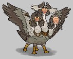 Rating: s
ID: 4405037
Date: 2023-11-09 21:40:46 -0500
Status: active
Score: 15
2022 3_heads absurd_res ambiguous_gender anatid anseriform anserinae avian avian_feet bird bracelet brown_hair donny_blevins eldritch_abomination feathered_wings feathers feral glowing glowing_eyes goose grey_hair hair head_wings hi_res humanoid_face jewelry looking_at_viewer multi_head multi_leg multi_limb multi_wing multicolored_body multicolored_feathers necklace nightmare_fuel sharp_teeth simple_background smile solo spread_wings standing teeth unusual_wing_placement what_has_magic_done where_is_your_god_now white_hair wings yellow_eyes post #4405037
