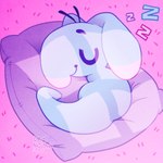 2019 ambiguous_gender artist_name baby blue_body blue_skin blue_tail blumaroo carpet chotpot closed_smile colored dated digital_drawing_(artwork) digital_media_(artwork) english_description eyes_closed feral floppy_ears inside limbless lop_ears mouth_closed neopet_(species) neopets on_pillow pillow pink_carpet purple_pillow shaded sleeping smile solo sound_effects tail vowelless vowelless_sound_effect window_light young young_feral zzz