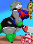 alligator alligatorid alythewolfcat anthro big_breasts big_butt breasts butt crocodilian eulipotyphlan female hedgehog hi_res huge_breasts huge_butt hybrid larger_female magazine_page mammal missile muscular muscular_female pinup pose reptile scalie sega size_difference solo sonic_the_hedgehog_(series) thick_thighs werecreature wereeulipotyphlan werehog weretoons_(character) wide_hips