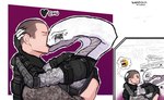 Rating: s
ID: 5550945
Date: 2025-05-05 14:47:19 -0400
Status: active
Score: 29
anthro armor blush bodily_fluids breath buzz_cut camo camo_clothing camo_print clothing dazed dialogue digital_media_(artwork) drooling duo english_text eyeliner eyeshadow female french_kissing green_eyes heart_symbol hi_res holding_head hug hugging_another human kissing makeup male male/female mammal mascara multicolored_body multicolored_scales onomatopoeia pattern_clothing piercing pink_body pink_scales public purple_eyes running_makeup saliva scales scalie signature simple_background sitting snake_hood sound_effects speech_bubble standing teasing text thought_bubble tongue tongue_out two_panel_image two_tone_body two_tone_scales viper_(x-com) warjenkins white_body white_scales x-com post #5550945