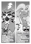 absurd_res anthro avian bird character_name clothing comic decidueye duo english_text female feral generation_6_pokemon generation_7_pokemon goodra hi_res louis_(decidueye) male male/female mugu_(goodra) nintendo owl pokemon pokemon_(species) rozalid text you_only_live_once