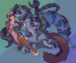 anthro body_horror domestic_ferret duo eyes_everywhere guncht kissing male mammal monster multi_eye mustelid musteline tentacle_creature tentacles true_musteline unusual_anatomy unusual_eye_placement weasel