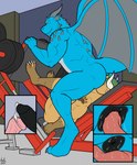 anal anthro anus anus_lick bodily_fluids bovid bovine butt cattle claws cutaway dragon duo exercise facesitting genital_fluids genitals hi_res horn leg_press leg_press_redraw_(meme) licking lollo_poppo looking_back male male/male mammal meme muscular muscular_male musk mythological_creature mythological_scalie mythology nude oral penis precum raised_tail rimming scalie sex sexercise silvaestion_(character) sitting_on_another sweat sweaty_anus sweaty_butt tail tongue tongue_out wings